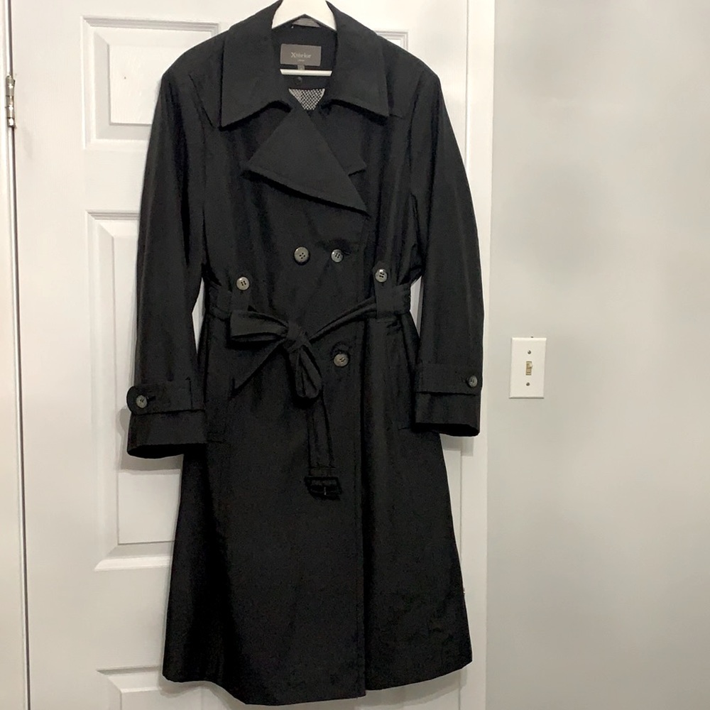 LN Xtérior LADIES SIZE 18 BLACK TRENCH COAT